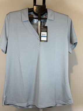 Callaway Opti-Dri Women's Light Gray Golf Polo XL Short Sleeve UV